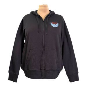 Harley-Davidson Full Zip Women's Black Hoodie Motorcycle, NWOT Size 2W